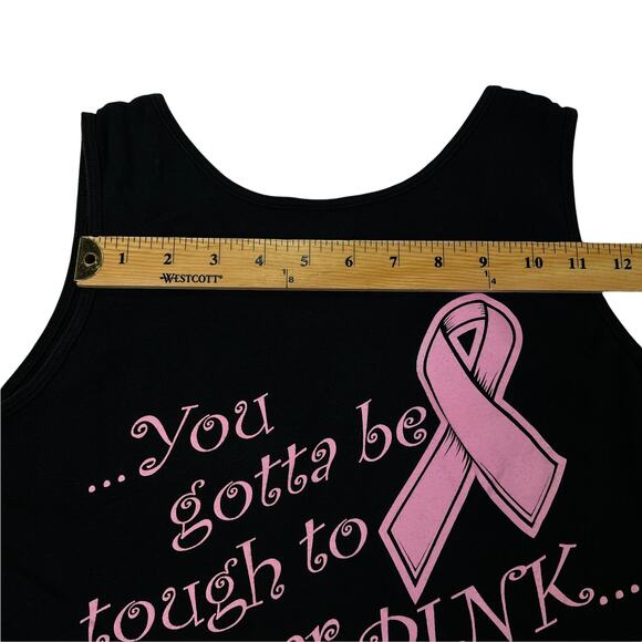 Hanes Pink Magnolias Tank Top Pink Lettering Classic Fit Small Black - Picture 7 of 9